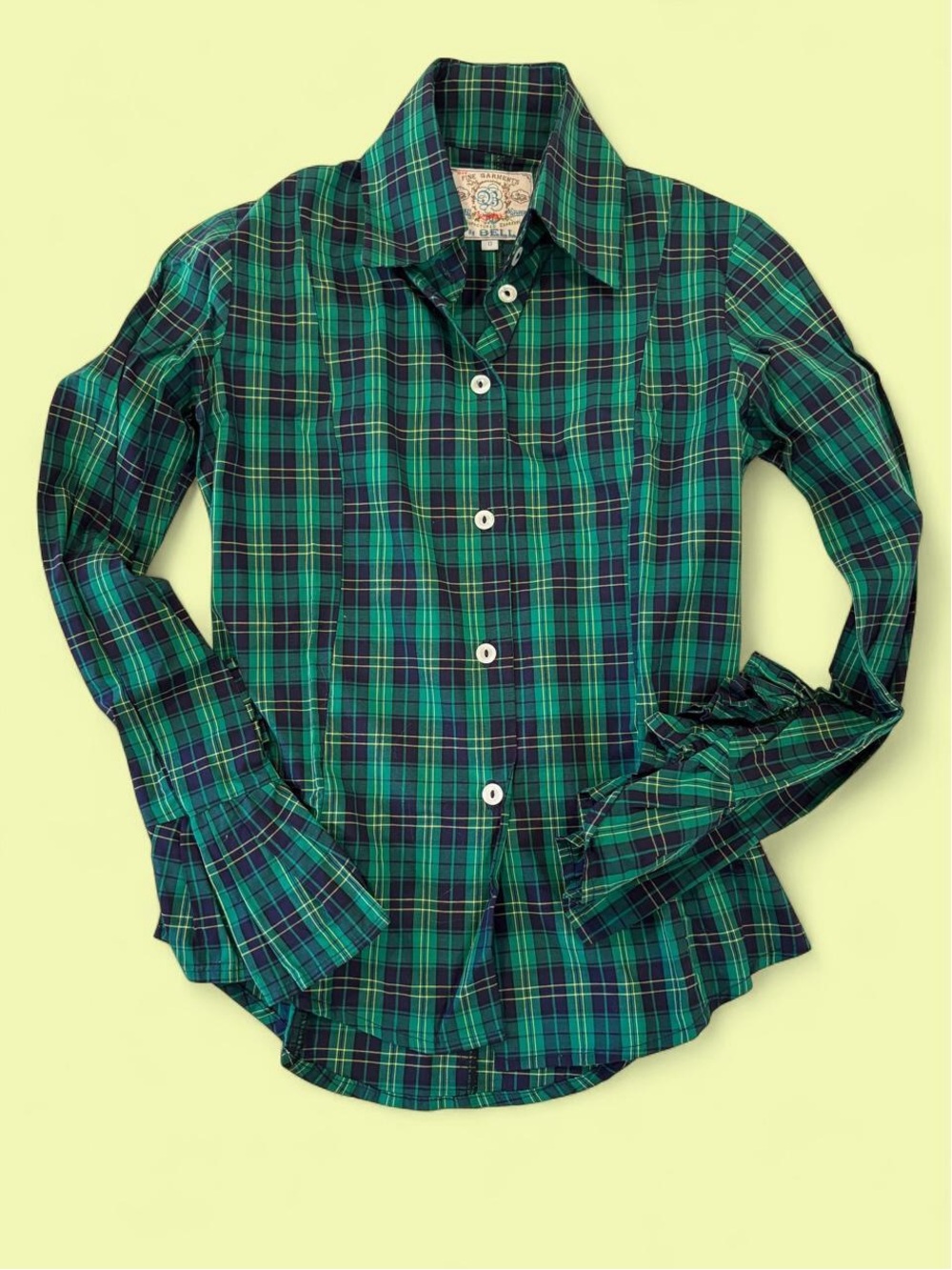 Green and blue plaid button down shirt alt ASO Lorelai Gilmore